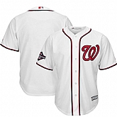 Nationals Blank White 2019 World Series Champions Cool Base Jersey,baseball caps,new era cap wholesale,wholesale hats